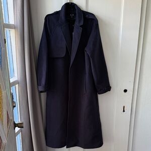 The Upside Dark Blue Trench Coat